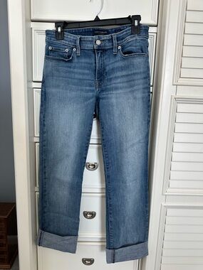 Lucky Brand Women's Straight Cropped Jeans in Medium Blue Wash Size 6